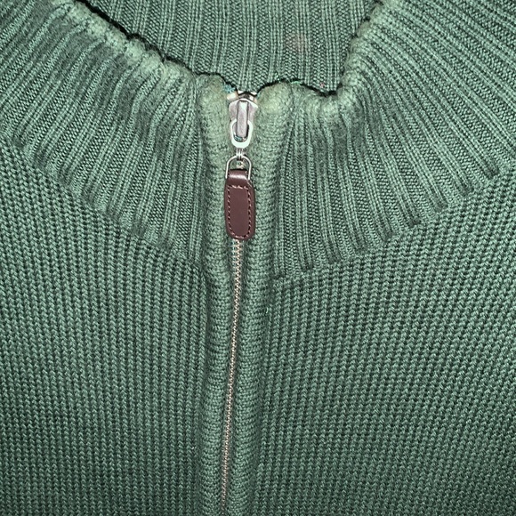 EUC LL Bean large Tall green zip up cardigan - Picture 2 of 4